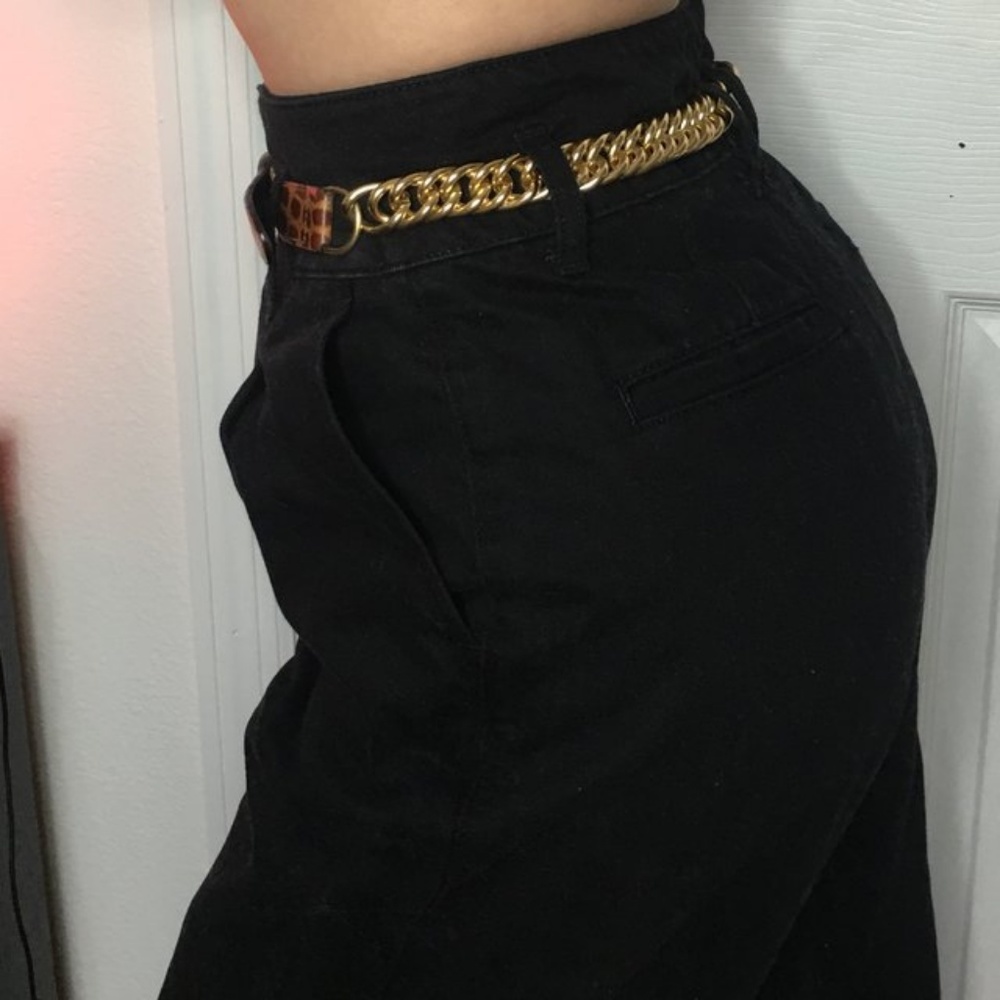 Vintage Belt AXCESS BRASS CHAIN LINK and LEATHER